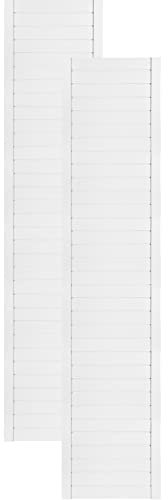 DecoMeister Lamellentür weiß seidenmatt aus Holz Massivholz Holztür Schranktür mit geschlossenen Profilbretter für Kleiderschrank Möbelfronten 444x1995 mm 2-er Pack lackiert