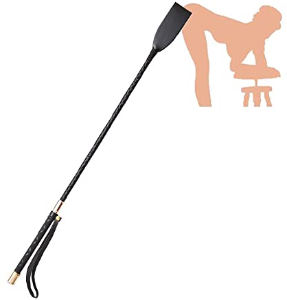 CZZSiug Frusta da Equitazione con Manico in Pelle PU Antiscivolo (30 cm)
