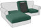 Sofa Sitzkissenbezug, Samt Stretch Bezug für Sofa Sitzkissen, Elastische Couchüberzüge, Sofasitzbezug Schonbezug Ersatz für einzelne Kissen (Großer 2-Sitzer,Dunkelgrün)