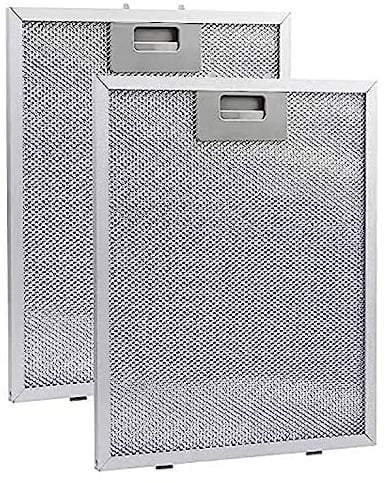 URPIZY Lot de 2 filtres à graisse en métal pour hotte aspirante 320 x 260 mm