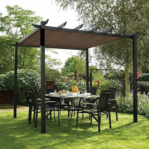 Telo Ombreggiante Rete Oscurante Vele Ombreggianti Tessuto Ombreggiante Rete Antigrandine per Serra Giardino Auto,brown-3x6m