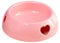 AUklOPVZZ Fashionable Love Shaped Dog Bowl Made Food Grade Materials Environmentally Friendly Dog Food Bowl For Dogs Plastic, pink, small size