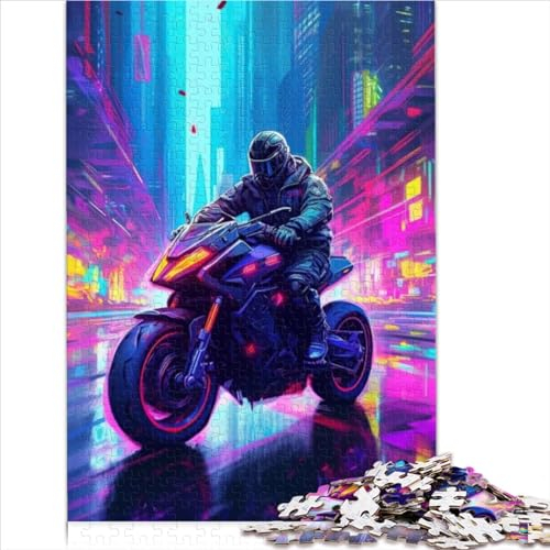 1000 Teile Puzzle für Erwachsene und Kinder Future Bikers Puzzles für Erwachsene Holzpuzzle Tolles Geschenk für Erwachsene | Spiele, tolles Geschenk für Erwachsene (50 x 75 cm).