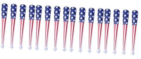 Toyvian 16piezas Bates De Béisbol Inflables De Diseño De Americana Para Fiestas Julio Decoración Temática y