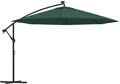 Homgoday Parasol de Jardin Suspendu LED - Ombre & Éclairage Écologique