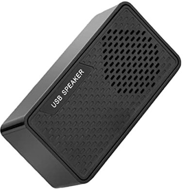 KONTONTY Mini Haut-Parleur Caisson De Basses pour Ordinateur Portable Barre De Son Haut-parleurs De Bureau Son Surround Noir Portable