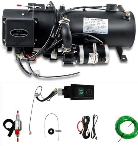 UYSELA Hydronic Riscaldamento del Refrigerante, Riscaldamento a Combustibile Liquido Diesel, Hydronic Riscaldamento del Liquido per Barca, Roulotte, Autobus, Camper,310S Stainless Steel 10KW 24V