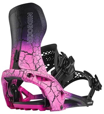 Nidecker LT Supermatic Snowboard Bindungen – Automatische Dual-Entry Bindung mit Fersenpedal & Universal Fit