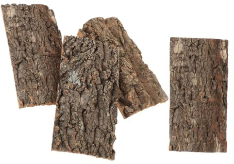 PERSELOSO 4 Stück Aquarium Landschaftsbau Meerschweinchenkäfig Schildkrötenpanzer Drachen wandverkleidung Wand polsterung Reptilienrindendekor für Reptilienbecken Natürliche Kork rinde