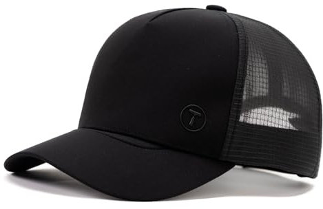 TOP-EX L/XL/XXLTrucker Cap Herren Snapback Baseball Cap Mesh Sommer Basecap mit Netz Sport Golf Running Kappe 95592_Schwarz X-Large XL