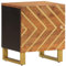 SXJEQOC Nachtkästchen Nachttische Sideboard Wohnzimmer Schrank Klein - Nachttisch Braun und Schwarz Massivholz Mango für Wohnzimmer Balkon Flur Badezimmer