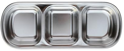 XuQiZZpp Platos de acero inoxidable para salsa, platos de vinagre, bandeja de condimentos, plato de condimento, para barbacoa, aperitivos, vajilla de cocina