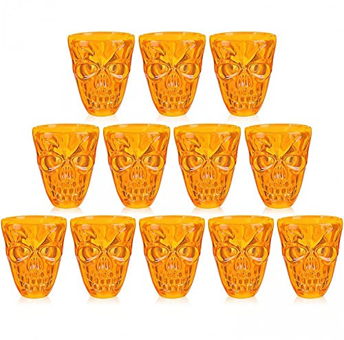 12 Pieces Mini Skull Mug Halloween Skull Beer Mug Small Plastic Skull Cup Halloween Decoration Skeletons Drinking Cup Halloween Skull Coffee Mug 12pcs Skull Coffee Cup Set Halloween Drinking Cups