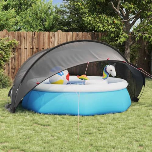 Nqyjm Pool-Dome Schwarz 336 x 322 x 160 cm für Pools