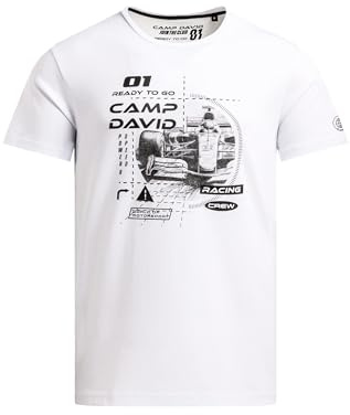 Camp David Herren T-Shirt Rundhals mit Photoprint