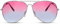 Cheapass Piloten-Sonnenbrille Silber-n Getönt-e Linsen Festival-Brille Gradient Pink bis Violett Verlaufsgläser UV-400 Metall Damen Frauen
