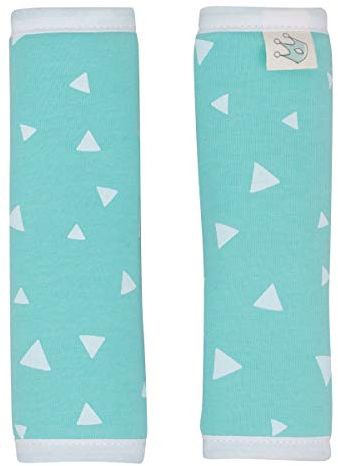 JYOKO KIDS Gurtpolster Universal für Babyschale, Buggy, Autositz (17 x 18, Mint Sparkles)