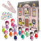 beauty4britain Kids Nail Polish Set 12 Non-Toxic Peel-Off Nail Polishes 2 Nail Files & Nail Stickers Quick Dry Scented Nail Polish