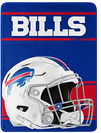 NORTHWEST NFL New England Patriots 46x60 Micro Raschel Run Design RolledBlanket, Team Colors, One Size (1NFL059050076RET)