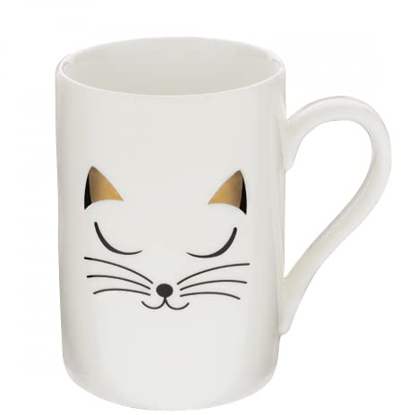 Pylônes, Tasse aus Porzellan, Schluck Katze, Weiß