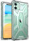 Poetic iPhone 11 Case, Premium Hybrid Protective Clear Bumper Cover, Rugged Lightweight, Military Grade Drop Tested, Affinity Series, for Apple iPhone 11 (2019) 6.1 Inch, Clear