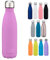 JK Home 500ml Bouteille d'eau Isothermes Gourdes Acier Inoxydable Extérieur Fitness Violet #A
