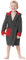 Ladeheid Kinder Frottee Bademantel aus 100% Baumwolle LA40-103 (Graphite/Rot (D07/D10), 98-104)