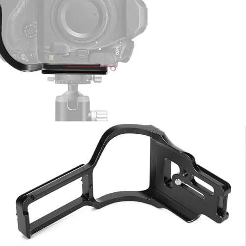 L-shape Quick Release Plate, QR L-Bracket Hand Grip with 1/4 Screws Hole for Nikon D850 with Battery Handle