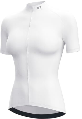 Lo.gas Fahrradtrikot Damen Kurzarm, Atmungsaktives Radtrikot mit 3 Taschen | Anliegend, schnelltrocknend, 4-Wege-Stretch, rutschfester Silikonbund, 3 taschen, UPF 50+, Reflektoren für Rennrad & MTB