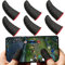 COOBILE Handy-Gaming-Fingerhüllen für mobile Game-Controller (6 Stück), Silberfaser, empfindlicher, Anti-Schweiß-Atmungsaktiv, Rules of Survivals, PUBG (schwarz)