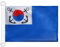 BANDERA NAUTICA PABELLÓN DE GUERRA COREA DEL SUR 45x30cm - Pabellón de conveniencia SURCOREANA - PABELLÓN NAVAL 30 x 45 cm anillos - AZ FLAG