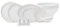 Karaca Streamline Sunset 59-Piece New Generation Bone China Dinner Set for 12 People,Dinner Plates, Pasta Bowls, Side Plates, Soup Bowls, Serving Platters, Salad Bowl,Stylish Design, Gold White
