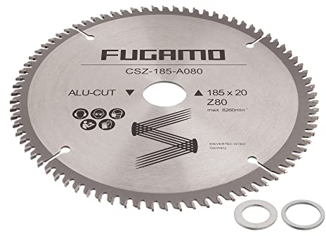 HM Kreissägeblatt Ø 185 x 20 mm 80 Zähne Sägeblatt für Alu Plexiglas