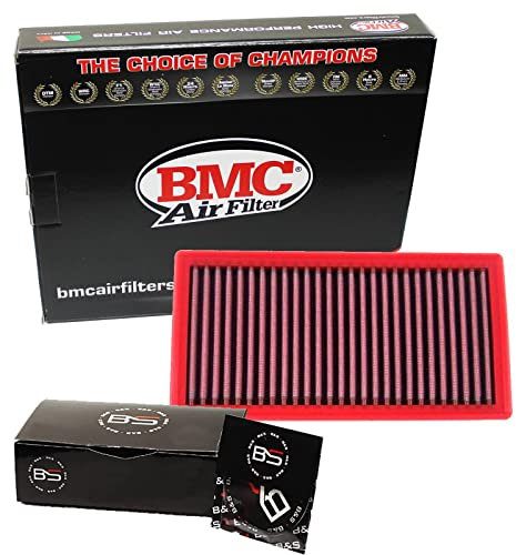 B&S Kit Filtro Aria Sportivo Aspirazione Rigenerabile Lavabile FB703/20 con Profumatore Interni