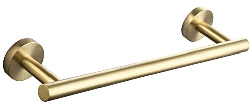 Tecmolog Support Serviette Murale à Visser en Acier Inoxydable Barre Porte Serviette 40 cm Salle de Bain, Or Brossé, SBH242J-4