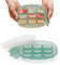 Haakaa Silicone Nibble Freezer Tray -Breastmilk Teething Popsicle Mold - Baby Fruit Food Feeder Teether Tray - Baby Food Maker - Ice Cube Tray - 4 Months+ Babies - BPA Free Silicone -Green
