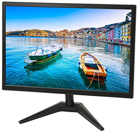 Monitor de Computadora de 19 Pulgadas, 1440x900 60HZ Monitor de Pantalla Ancha LCD HD Portátil con Puerto HDMI, VGA y DC Monitor de Escritorio Vertical Negro Ultrafino