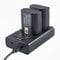 DSTE (2-Pack) DMW-BLK22 DMW-BTC15 Battery + Smart LED Dual USB Charger Compatible for Panasonic GＨ6 DC-S5 DC-S5KK Lumix DC-G9 II Camera,Sigma BP-61 Battery