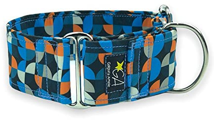 Galguita Amelie Halsketten für Windhunde Disco Dance, 5 cm breit, Größe M (30-39 cm Umfang)