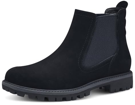 Tamaris Damen Chelsea Leder bequem; NAVY, EU 39