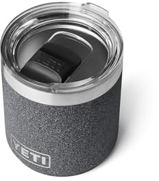 YETI Rambler 10 oz Stackable Lowball 2.0, Vacuum Insulated, Stainless Steel with MagSlider Lid, Black Stone