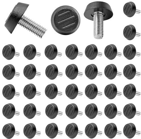 FAURAPMNG 40 Pcs M8 Thread Adjustable Furniture Levelers Screw in Threaded, Leveling Feet Screw in Chair Feet, Adjustable Levelers Screw On Furniture Glide Leveling for Table, Chair, Furniture Legs