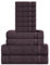 Sweet Needle Ensemble de Serviettes en Coton Super Doux 600 g/m², Marron foncé – 2 Serviettes de Bain, 2 essuie-Mains et 6 essuie-Mains/Visage – Usage Quotidien