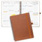 POPRUN Kalender 2025 Wochenplaner (Aug.2024-Dez.2025) Ringbuch mit Softcover, ca. A5 (22 x 16,5 cm), 17-Monate-Terminplaner 2025 1 Woche 2 Seite mit Zertifiziertem Papier - Braun
