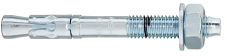 Hilti 2041607 Anclaje acuñado económico HSV M12x100 (Pack de 30 uds, para hormigón no fisurado, cabeza con rosca externa, Protección frente corrosión-Acero al carbono galvanizado) A segmentos