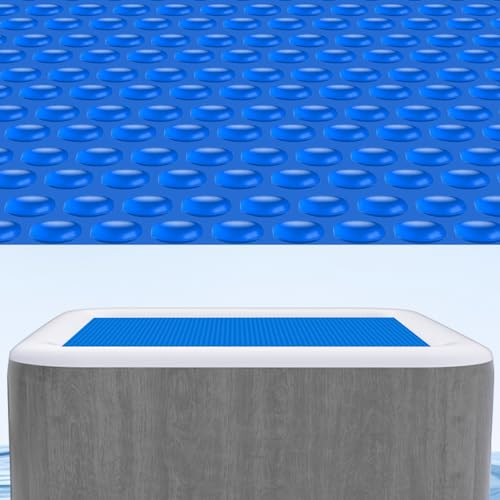 Kestnsee Couverture solaire à bulles flottantes pour jacuzzi, spa, piscine, 183 x 183 cm
