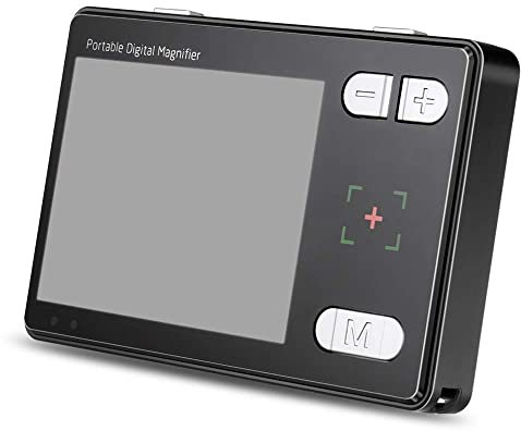 Portable Digital Magnifier 3.5 inch portable digital magnifier, with LED light 2X-24X hand-held reader, 15 color modes LCD monitor, suitable for old, children, poor eyesight, reading, watching, trying