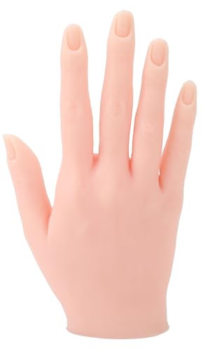 Übungshand für Acrylnägel, Schaufensterpuppen-Hände für Nägel, Übungs-Nagelkunst-Hand-Nageltraining, Flexibler Silikon-Handnagel, Gefälschte Hand-Nagel-Hand,