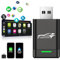 Wireless Carplay Adapter & Android Auto Wireless Adapter, 2 in 1 Auto Car Play Wireless Dongle for OEM Wired Carplay Android Auto Car, Compatible with Cars from 2017 & iPhone iOS 10+ Stable Control