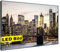 Generisch Leuchtbild I New York Skyline Sonnenuntergang I LED Wandbild I Leuchtende Leinwand mit Rahmen - Made in Germany (New York Skyline, 40x30 cm, Rahmen: Weiß Matt)